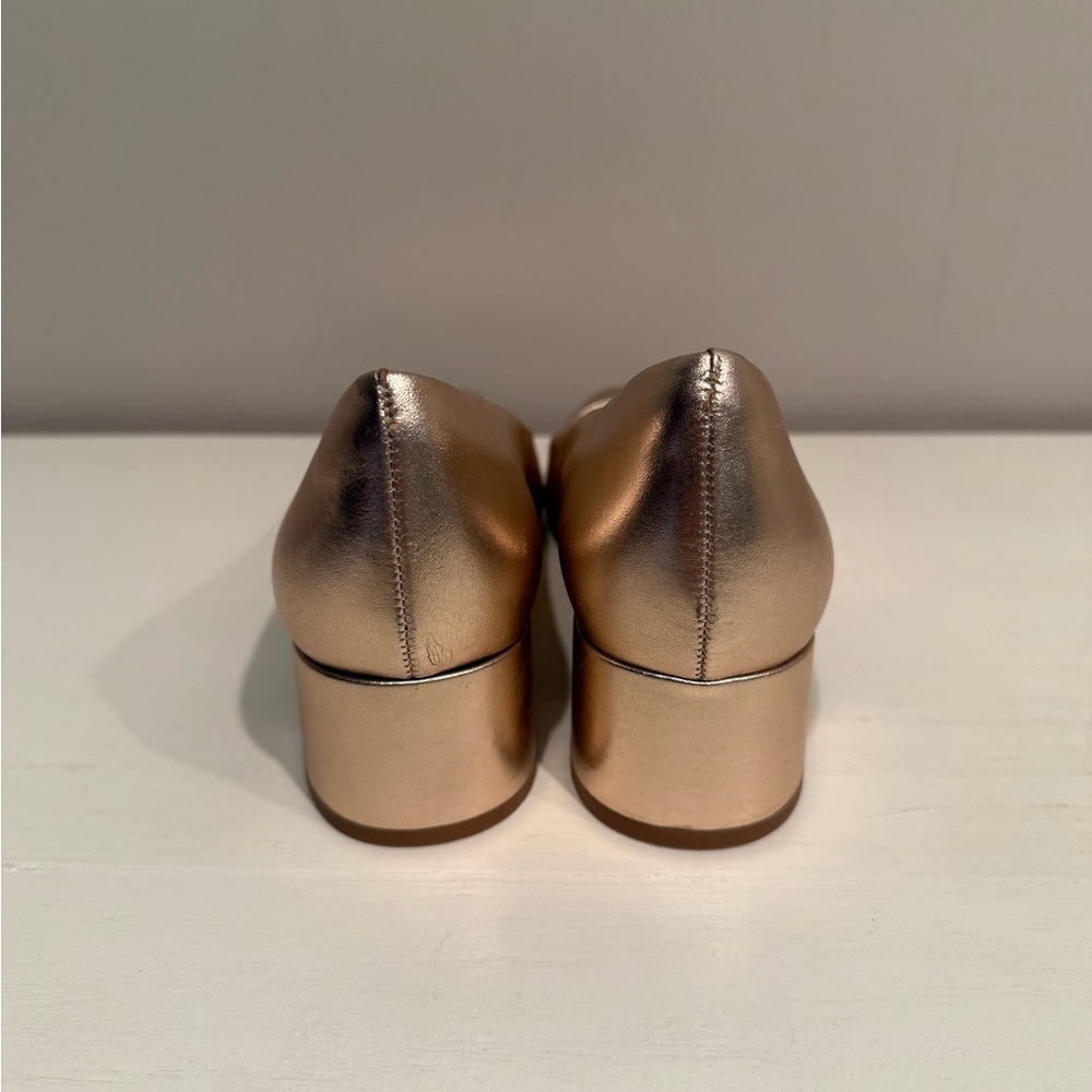 Alex Marie Gold Block Heel Pumps - Picture 5 of 11